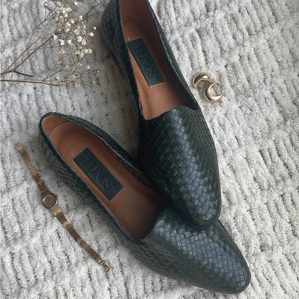 Woven Leather Loafers